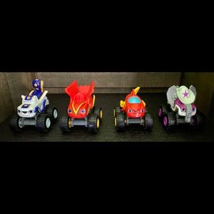 Blaze Wild Wheels Die Cast (lot of 4 trucks)